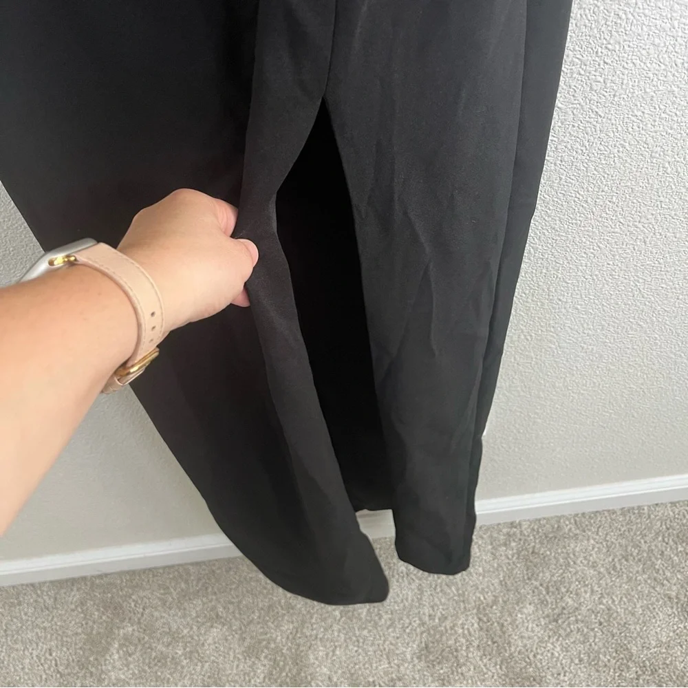 NWT Lulus Iconic Excellence Black Asymmetrical Strapless Maxi Dress MD - Picture 6 of 9